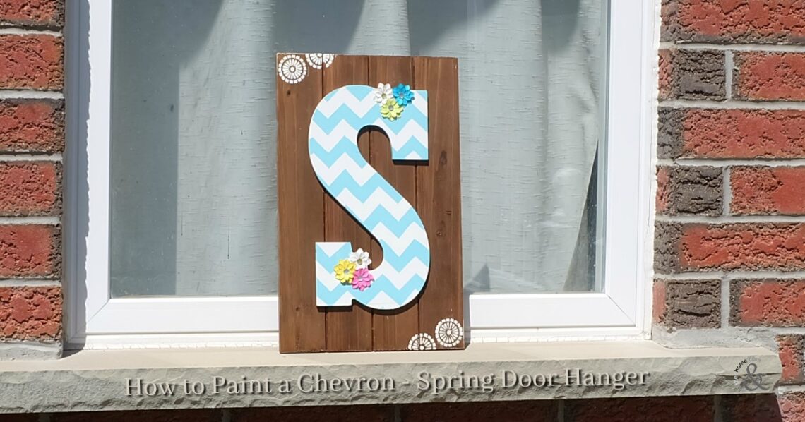 how to paint a chevron - spring door hanger