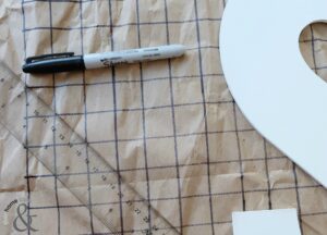 how to paint a chevron - spring door hanger