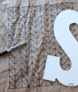 how to paint a chevron - spring door hanger