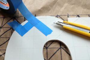 how to paint a chevron - spring door hanger