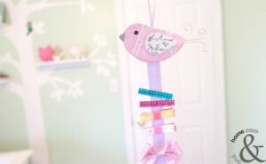 DIY Girls Hair Clip Holder