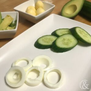 Avocado Devilled Egg Stacks