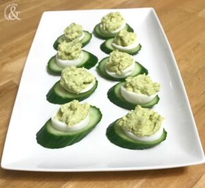 Avocado Devilled Egg Stacks