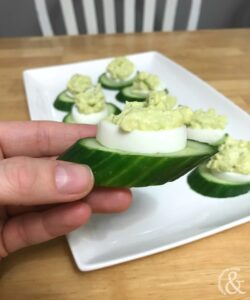 Avocado Devilled Egg Stacks