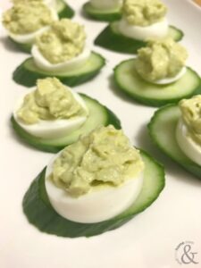 Avocado Devilled Egg Stacks