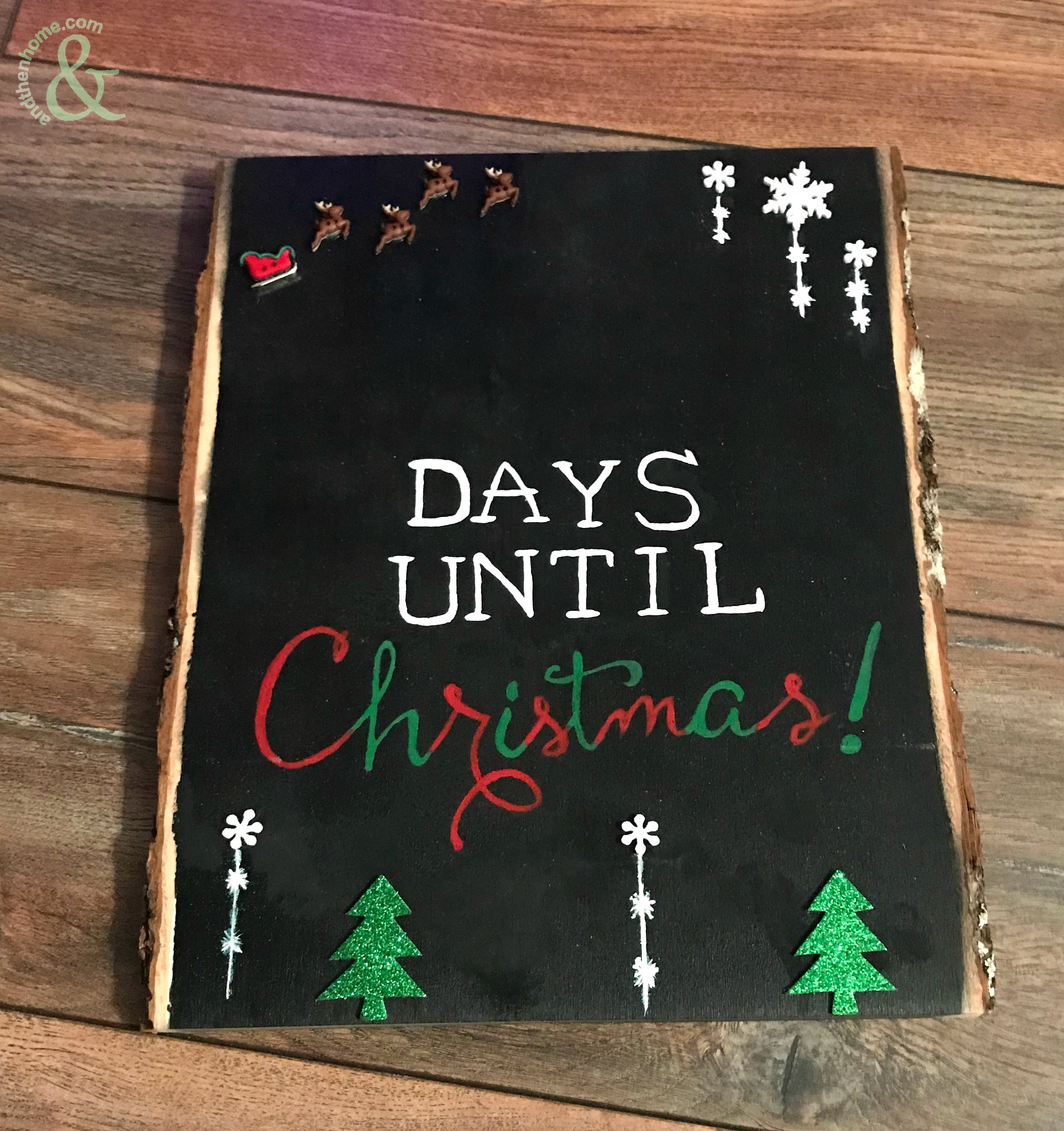 DIY Chalkboard Countdown to Christmas - And Then Home