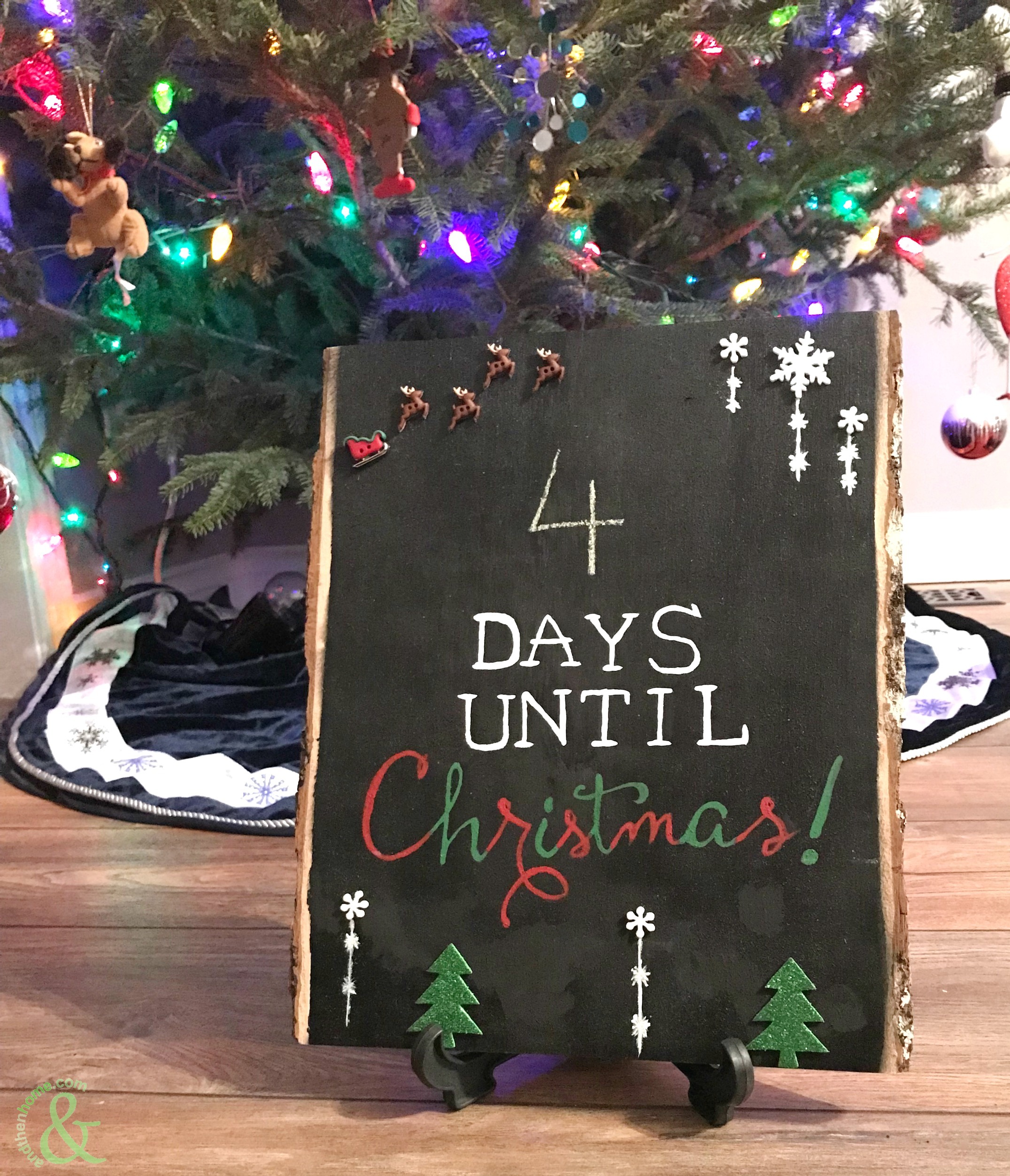 DIY Chalkboard Countdown to Christmas And Then Home