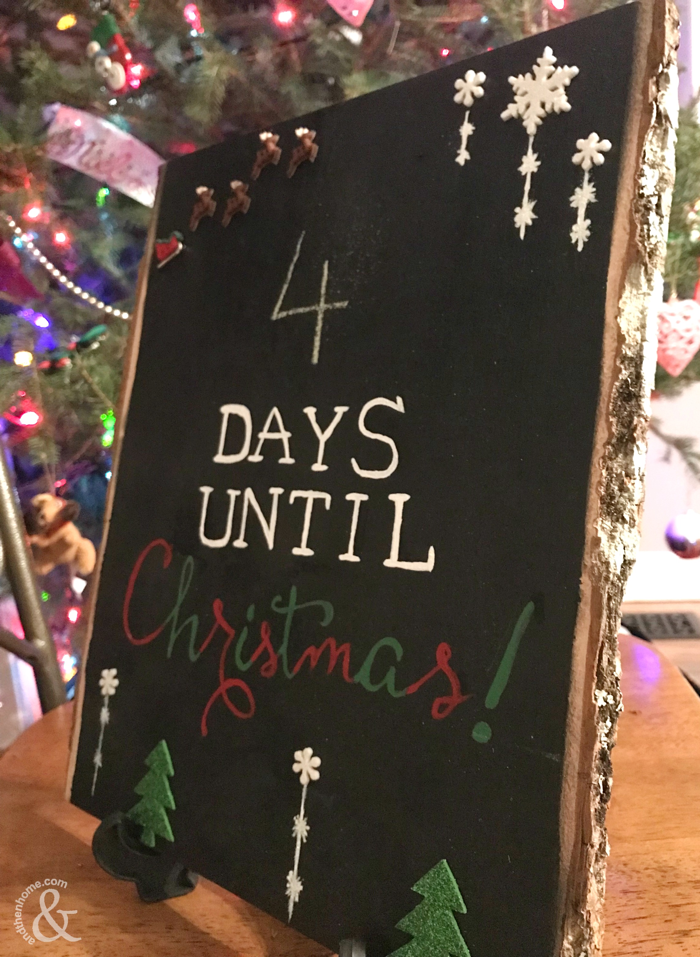 DIY Chalkboard Countdown to Christmas And Then Home