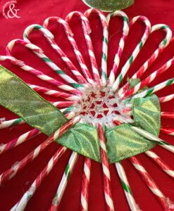 DIY Christmas Candy Cane Wreath