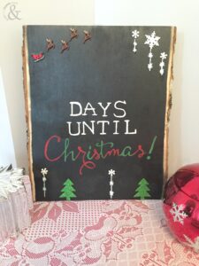 DIY Chalkboard Countdown to Christmas