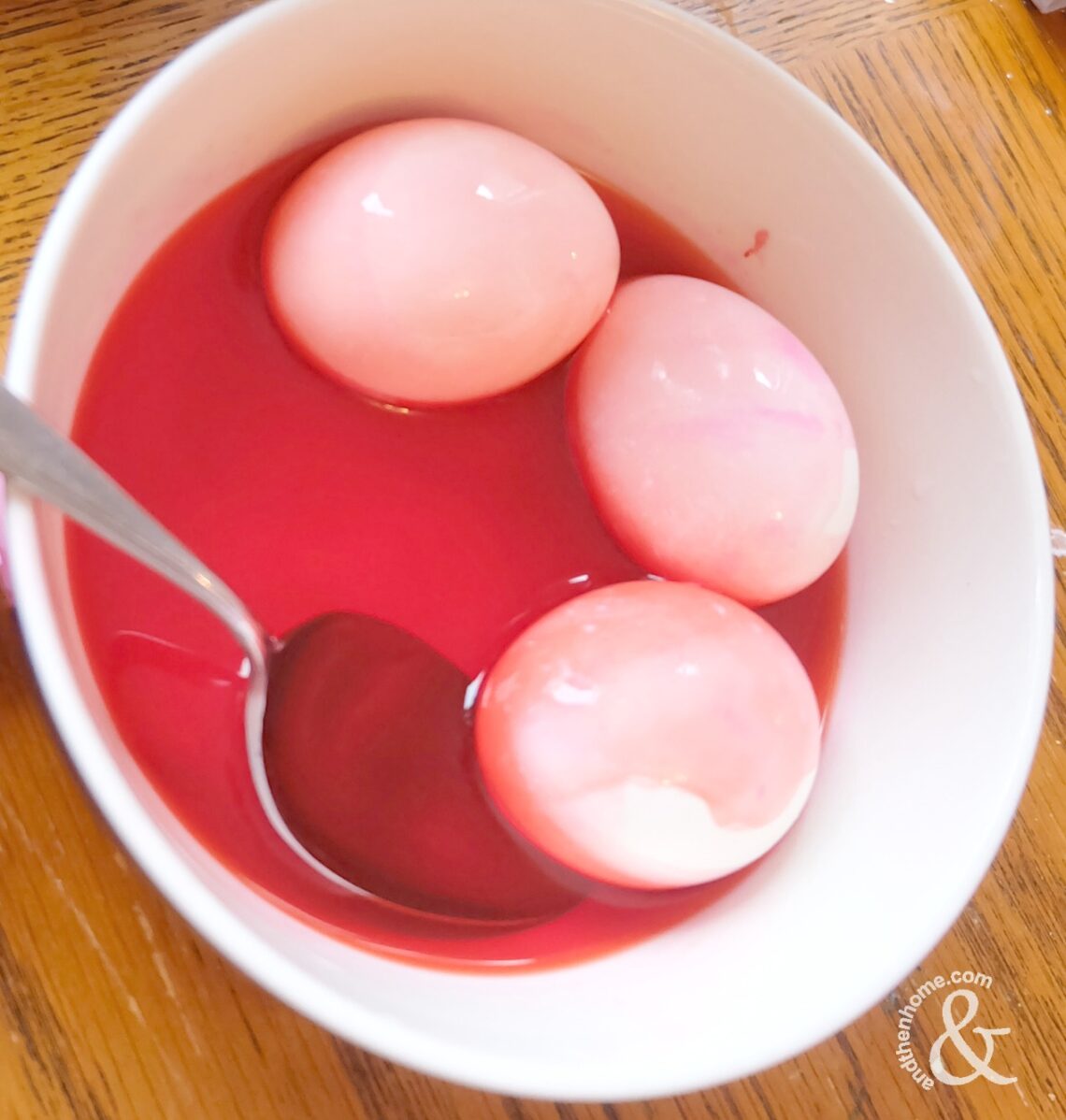 Food Colouring Painted Easter Eggs And Then Home