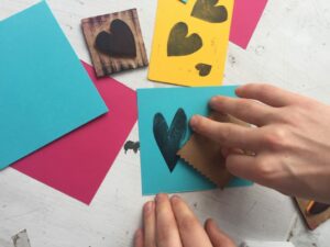 diy valentine stamp