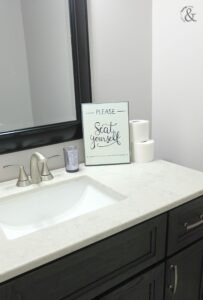 DIY Funny and Chic Bathroom Sign