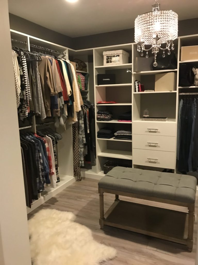 Playroom to Closet Transformation, Including Glamorous Vanity/Beauty Station - Simply Pretty Life.