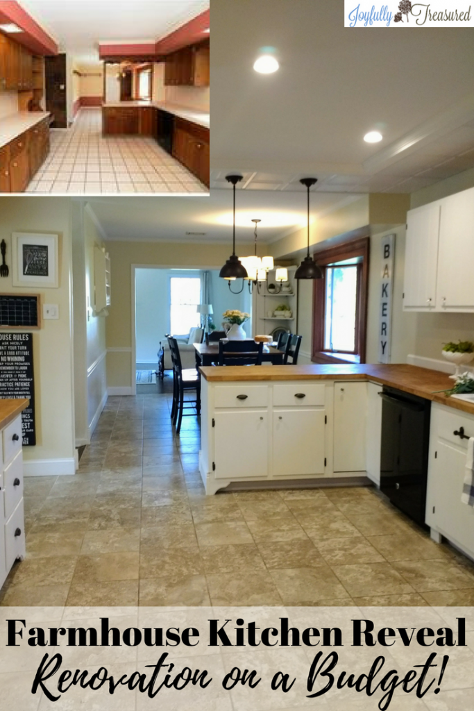 Our DIY Kitchen Remodel Before and After, Tackling a Farmhouse Kitchen Makeover on a Budget - Joyfully Treasured