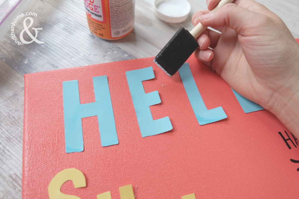 Hello Sunshine Canvas, DIY Summer Decor Project
