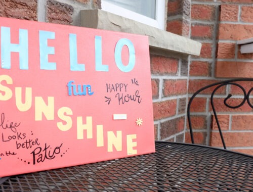 Hello Sunshine Canvas, DIY Summer Decor Project