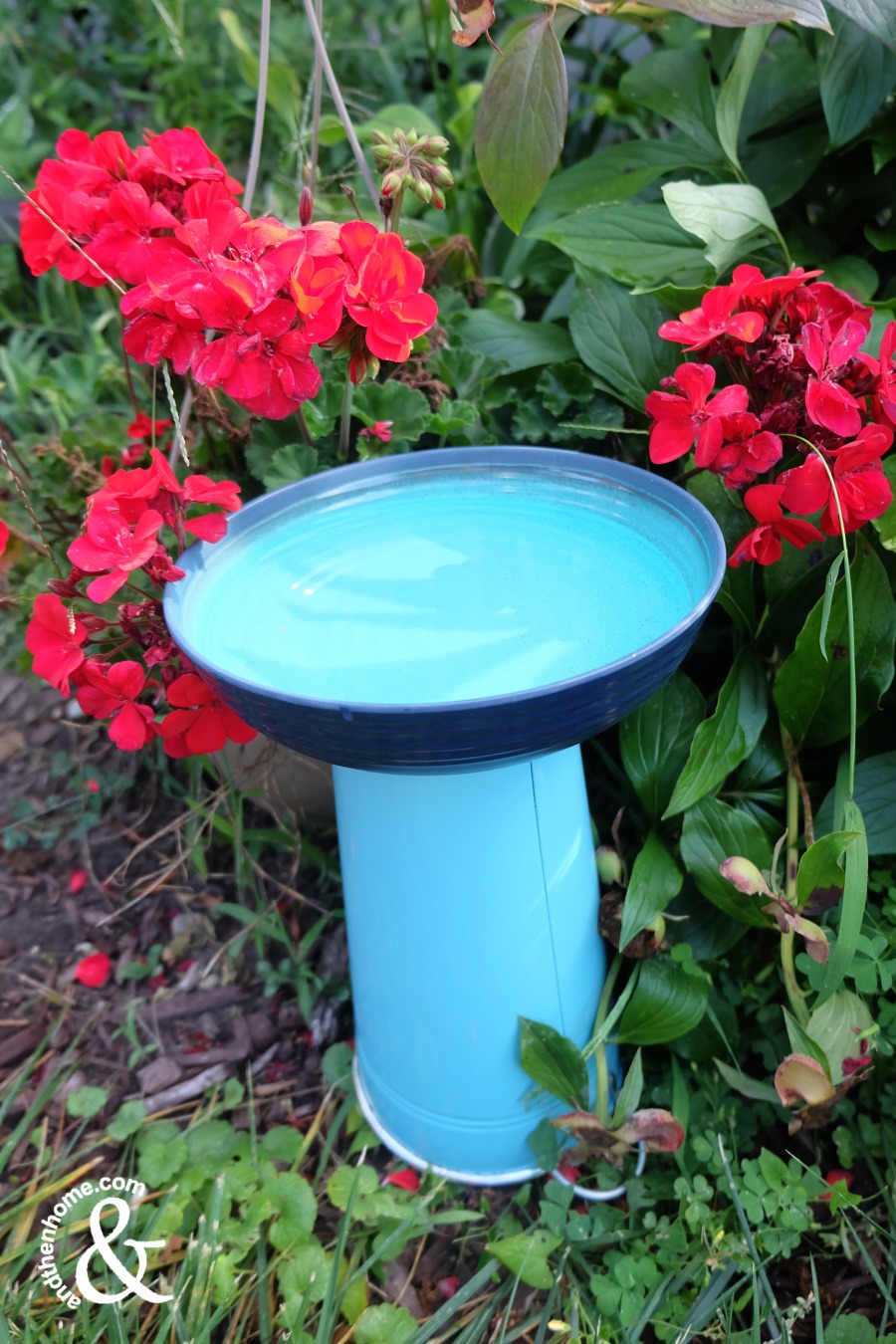 DIY Dollar Store Bird Bath And Then Home