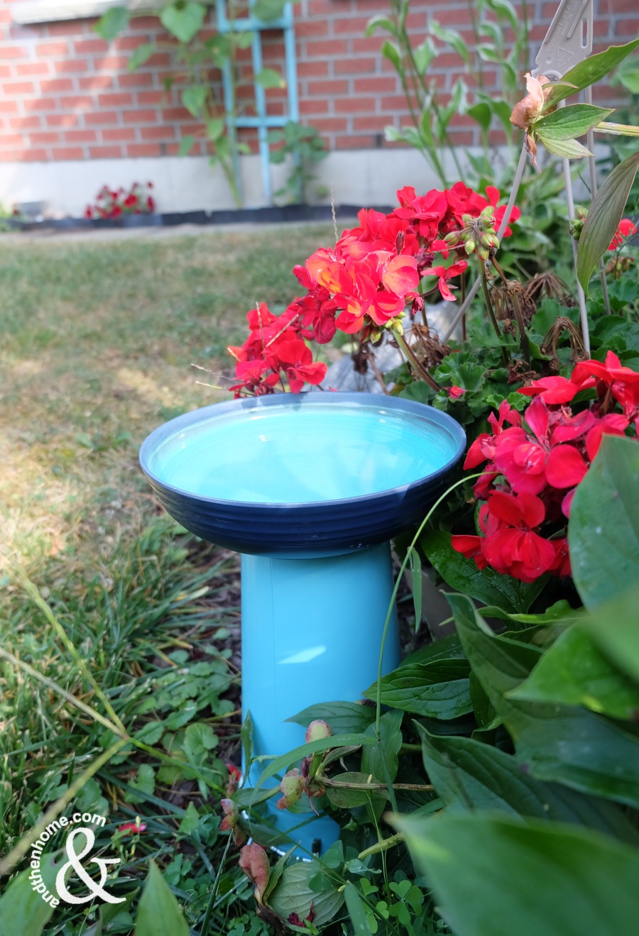 DIY Dollar Store Bird Bath And Then Home