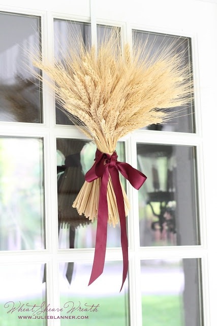 DIY Wheat Sheaf Fall Wreath by Julie Blanner