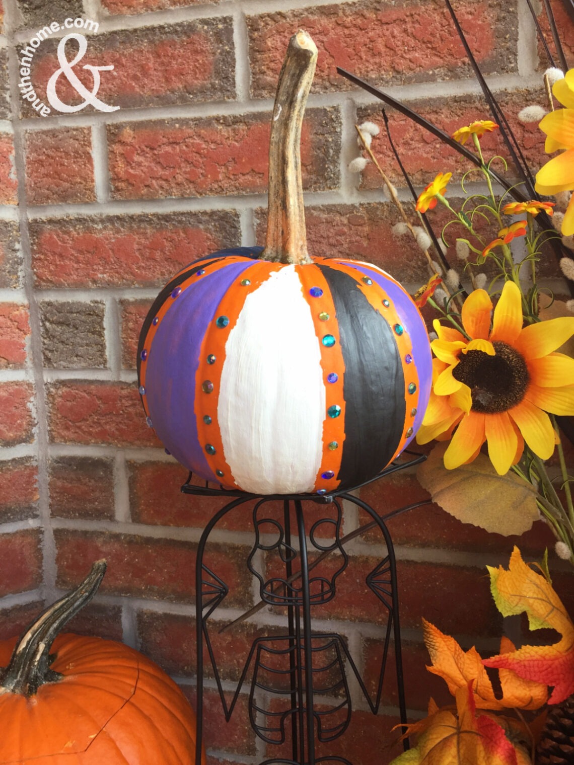 No Carve Pumpkin decorating Idea by And Then Home