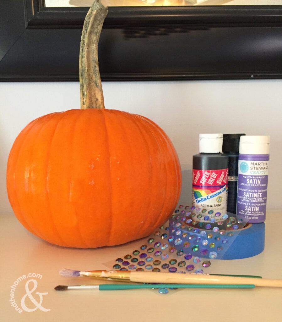 Easy No-Carve Painted Pumpkin Idea
