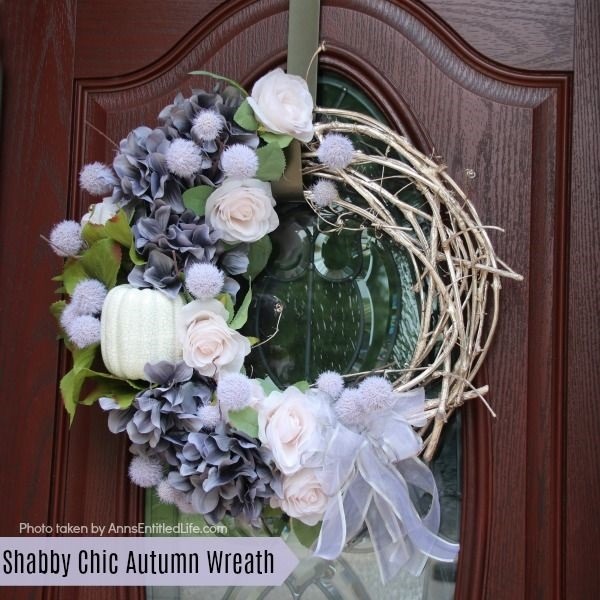 Shabby Chic Autumn Wreath by Ann’s Entitled Life. 